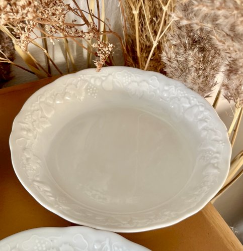 Intemporel - Lot n° 9 - 10 assiettes calottes California - 19 cm - Deshoulières - Limoges