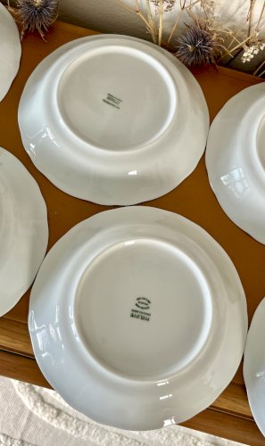 Intemporel - Lot n° 9 - 10 assiettes calottes California - 19 cm - Deshoulières - Limoges