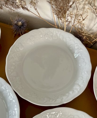 Intemporel - Lot n° 9 - 10 assiettes calottes California - 19 cm - Deshoulières - Limoges