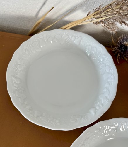 Intemporel - Lot n° 9 - 10 assiettes calottes California - 19 cm - Deshoulières - Limoges