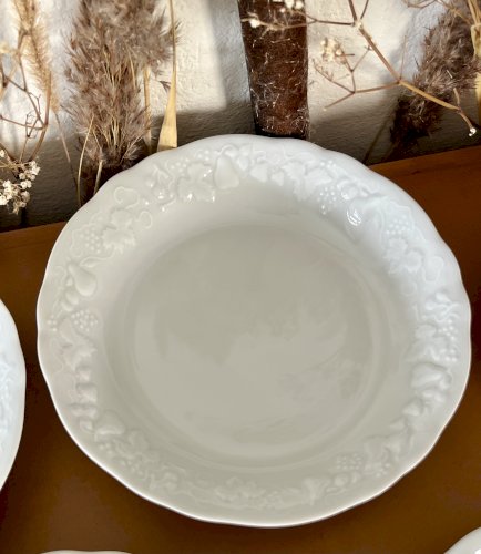 Intemporel - Lot n° 9 - 10 assiettes calottes California - 19 cm - Deshoulières - Limoges