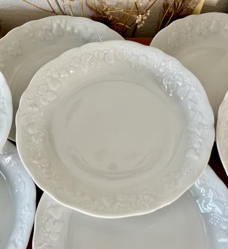 Intemporel - Lot n° 9 - 10 assiettes calottes California - 19 cm - Deshoulières - Limoges