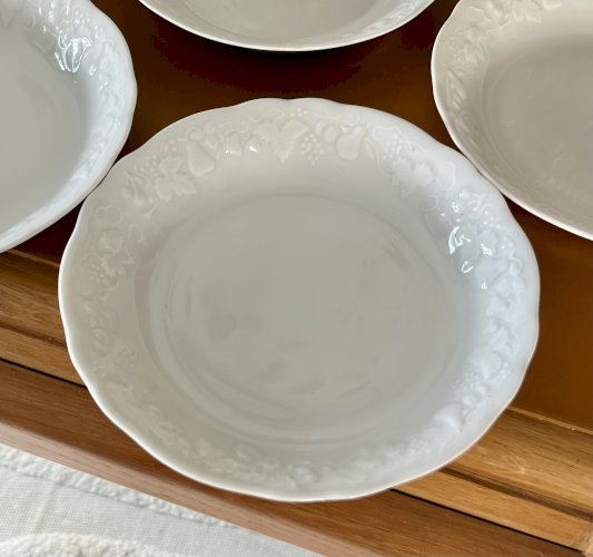 Intemporel - Lot n° 9 - 10 assiettes calottes California - 19 cm - Deshoulières - Limoges