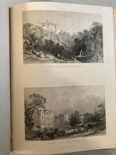 ￼Itinéraire Pittoresque Au Nord De L’Angleterre ￼Gravure Château Montagne 1836