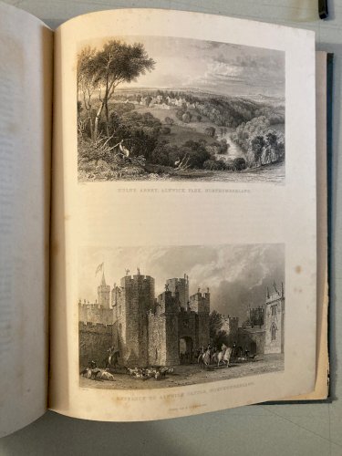 ￼Itinéraire Pittoresque Au Nord De L’Angleterre ￼Gravure Château Montagne 1836