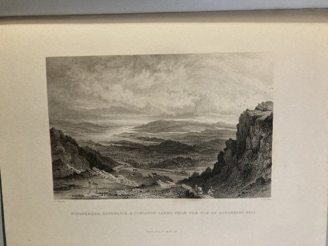 ￼Itinéraire Pittoresque Au Nord De L’Angleterre ￼Gravure Château Montagne 1836