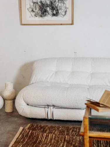 Jacques, le canapé Soriana en tissu bouclette N°71