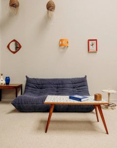 Jacques, the blue Togo sofa No. 76
