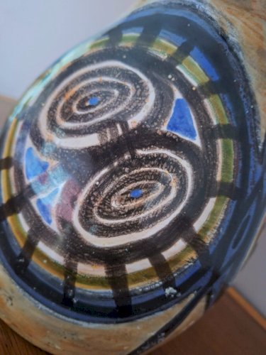 Jacques Poussine, grand vase pichet vintage en céramique signé