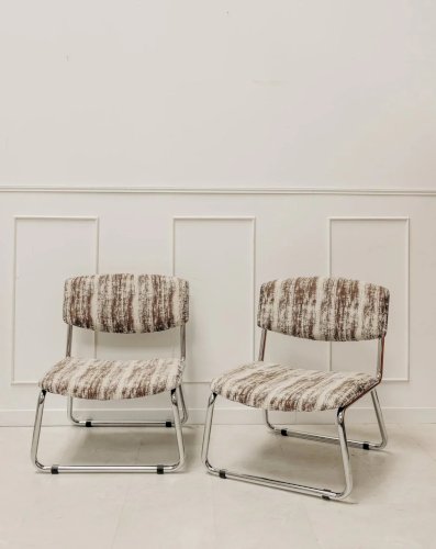 Jakob, la paire de fauteuils chromés N°521