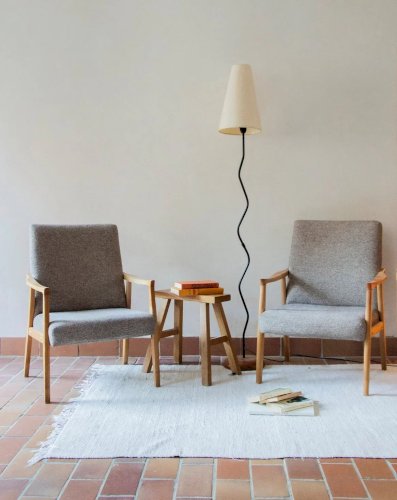 Jakob, la paire de fauteuils en tissu N°696