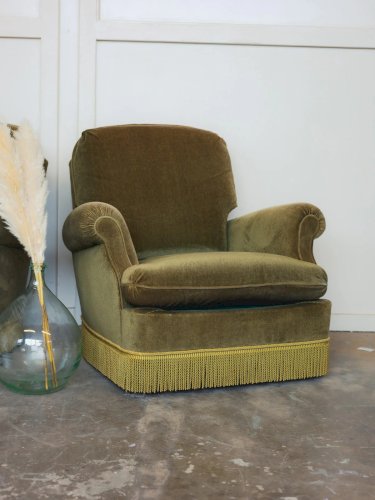 Jakob, la paire de fauteuils en velours vert N°848