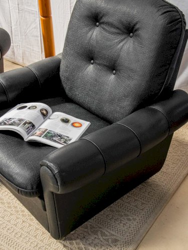Jakob, la paire de fauteuils noirs N°641