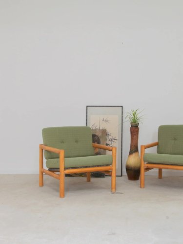 Jakob, la paire de fauteuils verts N°128