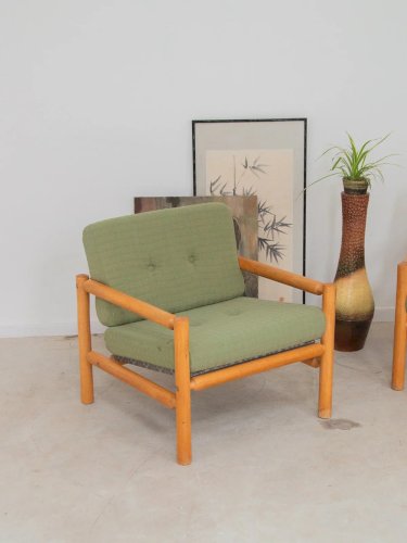 Jakob, la paire de fauteuils verts N°128