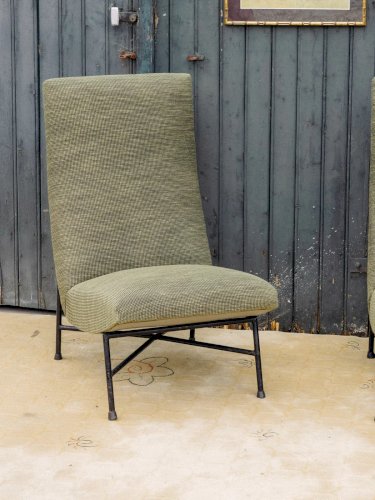Jakob, la paire de fauteuils verts N°508
