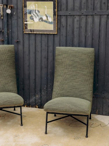 Jakob, la paire de fauteuils verts N°508