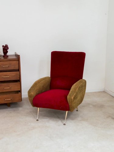 Jakob, le fauteuil bicolore en tissu N°627