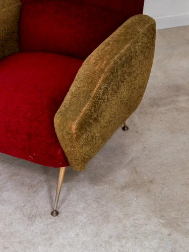 Jakob, le fauteuil bicolore en tissu N°627