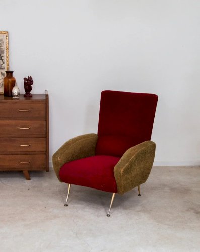 Jakob, le fauteuil bicolore en tissu N°627