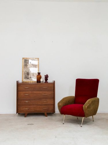 Jakob, le fauteuil bicolore en tissu N°627