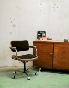 Jakob, the leather and fabric armchair No. 531