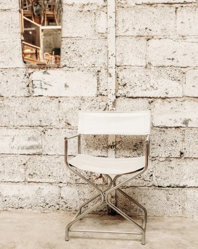 Jakob, le fauteuil en skaï blanc N°455