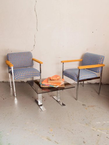 Jakob, le fauteuil en tissu bouclette N°70