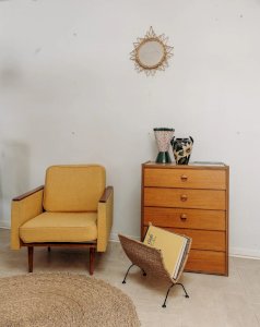 Jakob, the yellow fabric armchair No. 648