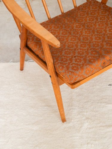 Jakob, le fauteuil scandinave orange N°626