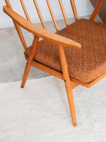 Jakob, le fauteuil scandinave orange N°626