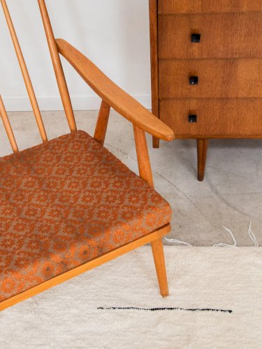 Jakob, le fauteuil scandinave orange N°626