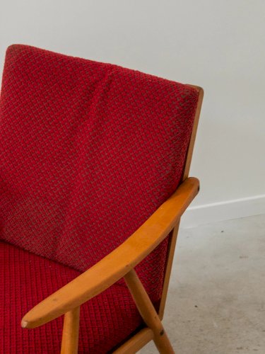 Jakob, le fauteuil scandinave rouge N°427