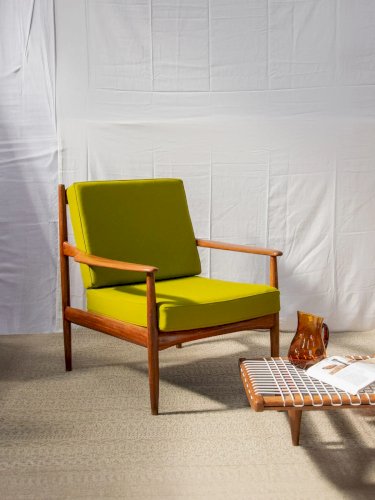 Jakob, le fauteuil scandinave vert N°632