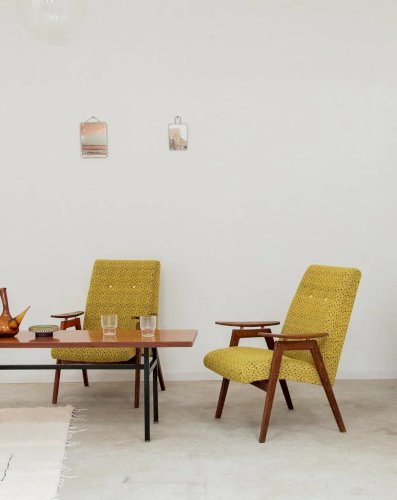 Jakob, le grand fauteuil jaune N°438