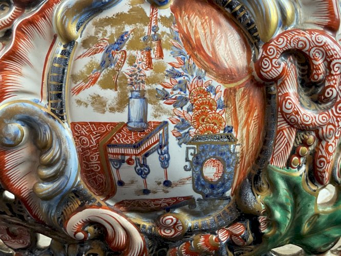 Jardinier faïence céramique 1880 décor aux chinois DLG Émile galle (1846 1904)