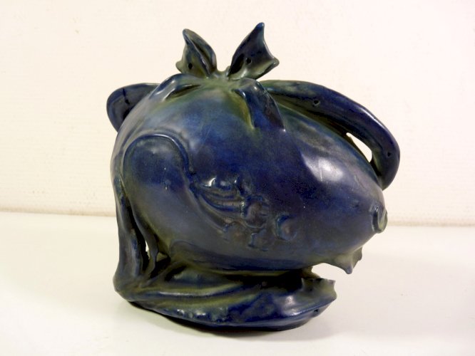 Jardinière AMPHORA Art Nouveau décor grappe de raisins signée