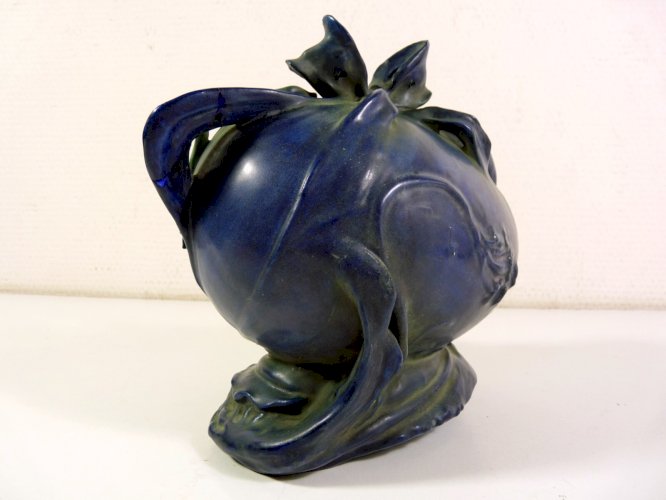 Jardinière AMPHORA Art Nouveau décor grappe de raisins signée