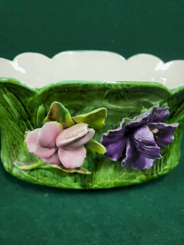 JARDINIERE EN BARBOTINE EXPOSITIONS UNIVERSELLES MEDAILLE D'OR GD PX MEMBRE JURY