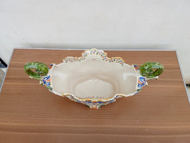 Jardinière en faience de Desvres des frères fourmaintraux