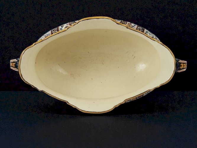 Jardinière en faience de Gien XIXeme decor Persan