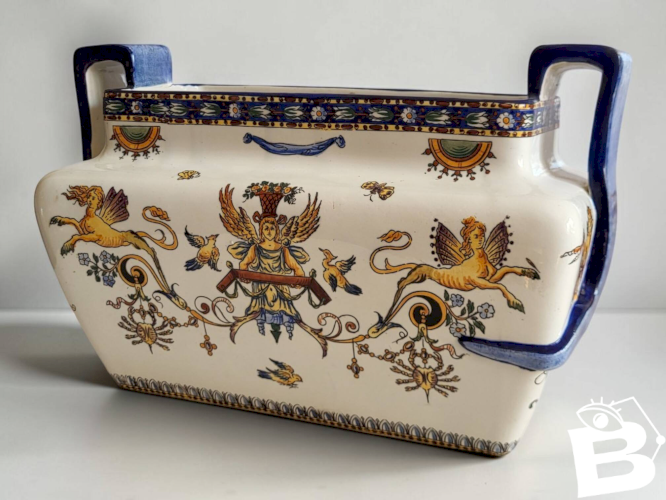 Jardinière en faïence de Gien XIXème