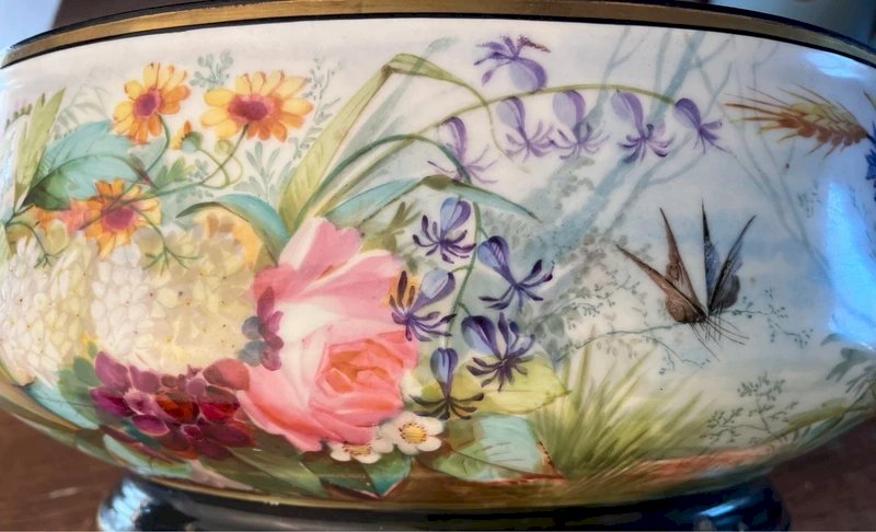 Jardinière Napoléon III en porcelaine de Paris