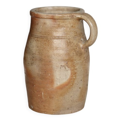 Jarre ancienne en grès rustique avec poignée