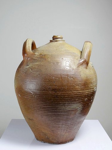 Jarre en grès XXL ancienne XIXe artisanat français Puisaye