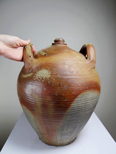 Jarre en grès XXL ancienne XIXe artisanat français Puisaye