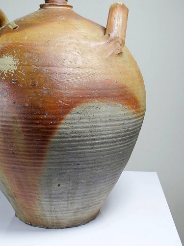 Jarre en grès XXL ancienne XIXe artisanat français Puisaye