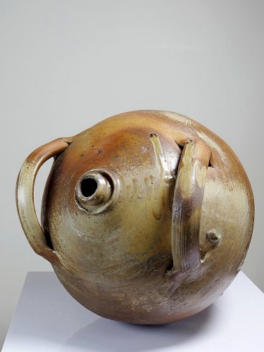 Jarre en grès XXL ancienne XIXe artisanat français Puisaye