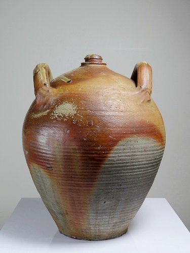 Jarre en grès XXL ancienne XIXe artisanat français Puisaye