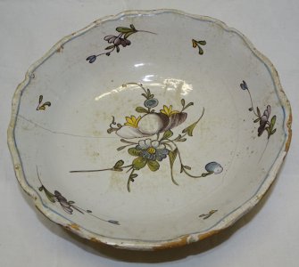 - EIGHTEENTH CENTURY TERRA COTTA CREAM JAR with CRACKS and WEAR Glaze JUS GRENIER D